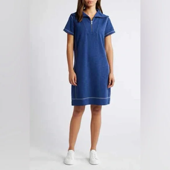 Tommy Bahama | Dresses | Tommy Bahama Navy Blue Polo Mini Dress Cotton  Comfortable Preppy Beach Sz L | Poshmark